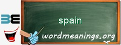 WordMeaning blackboard for spain